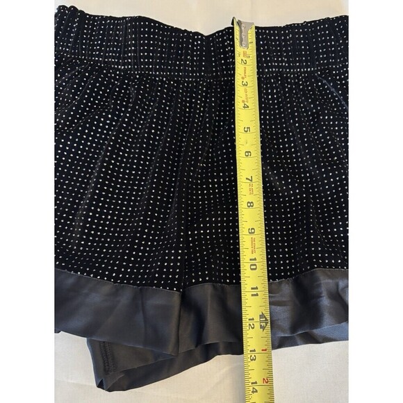 VICTORIA'S SECRET Glitter Velvet Sleep Shorts Black Medium High Elastic Waist - Picture 9 of 9